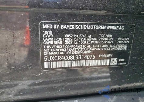 2020 BMW X5 Sdrive 40I z USA, uszkodzony, nr VIN 5UXCR4C08L9B14075